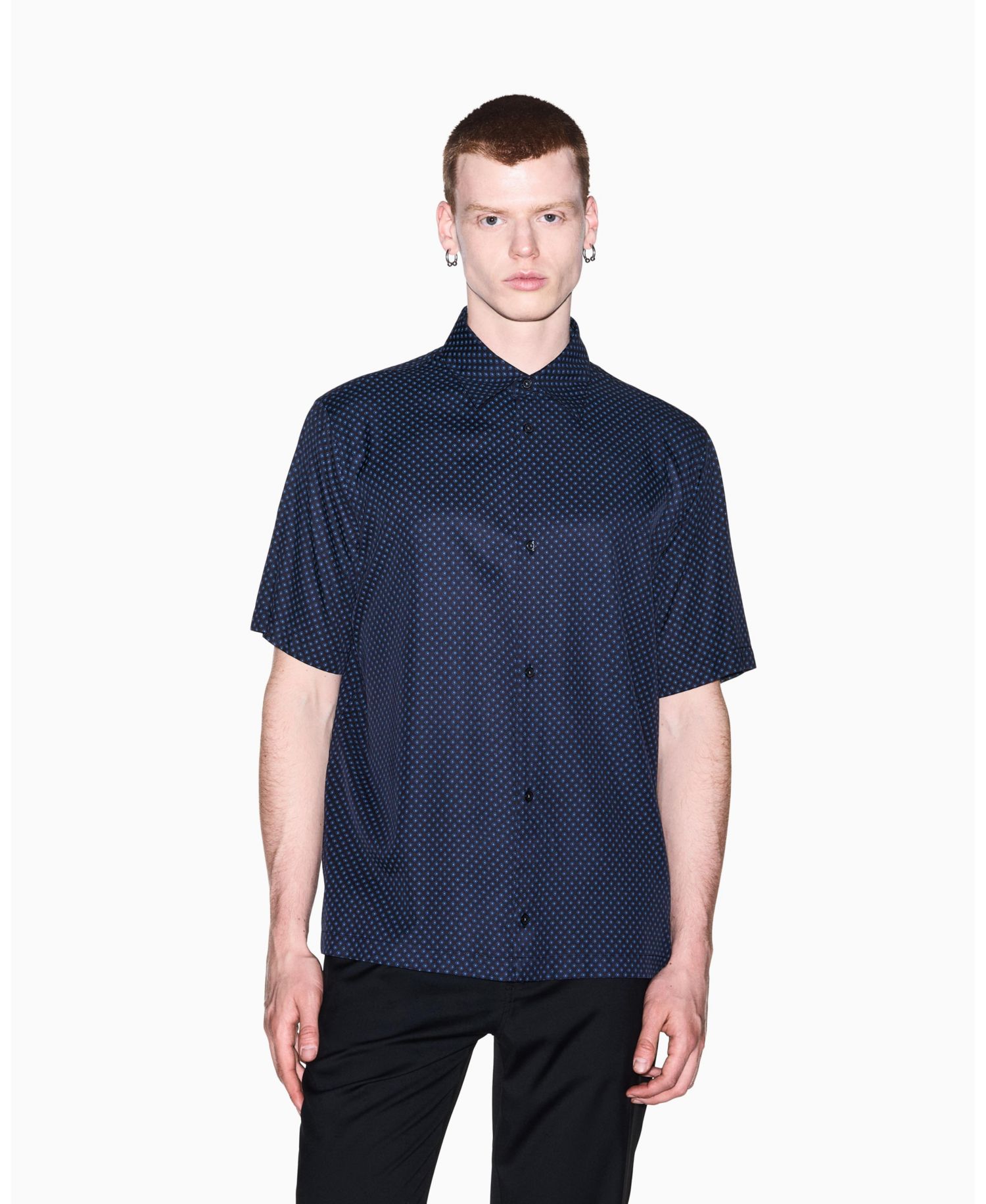 Men's Viscose All Over Logo Woven Shirt