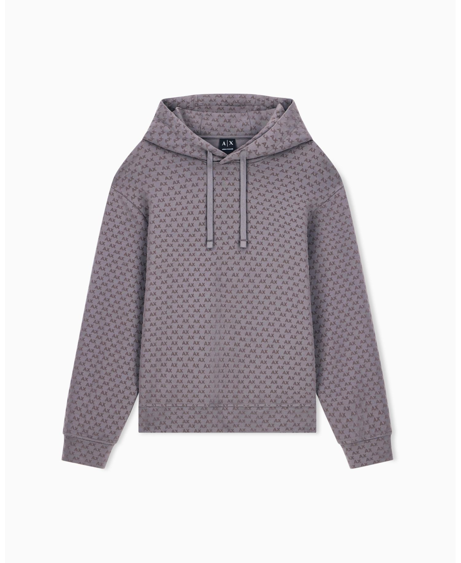 Men's Bonded Cotton Flocked All Over Logo Hoodie Sweatshirt
