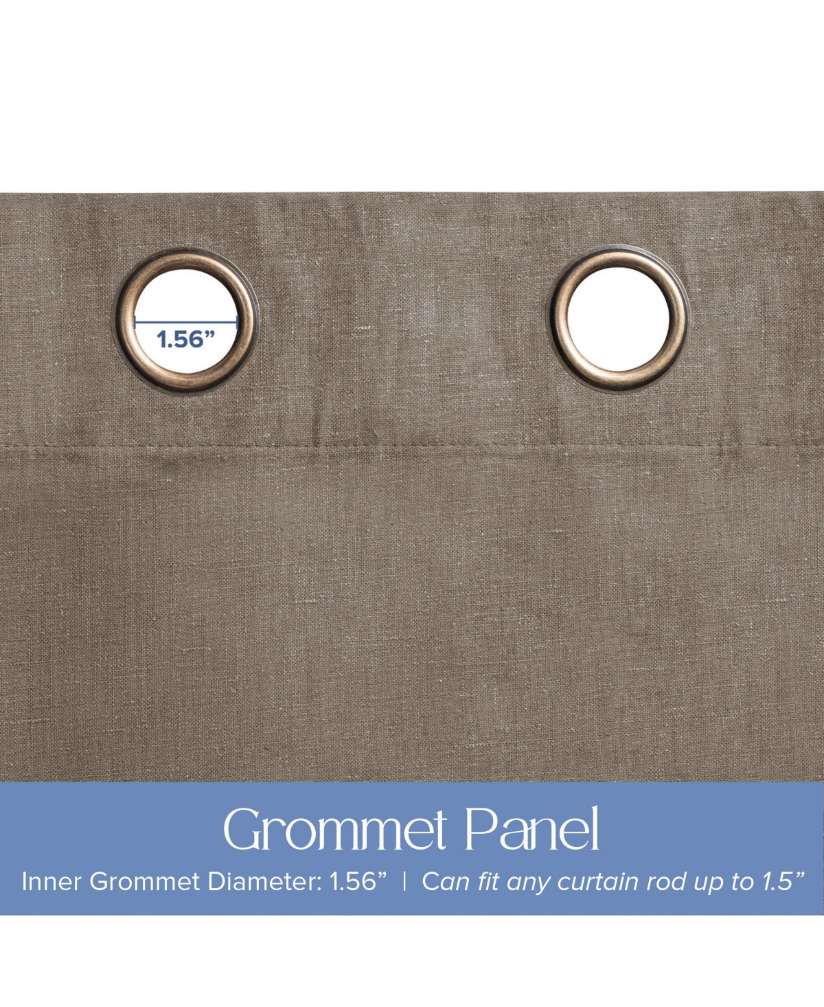 Linen Slub Blackout Grommet Pair (2 Panels