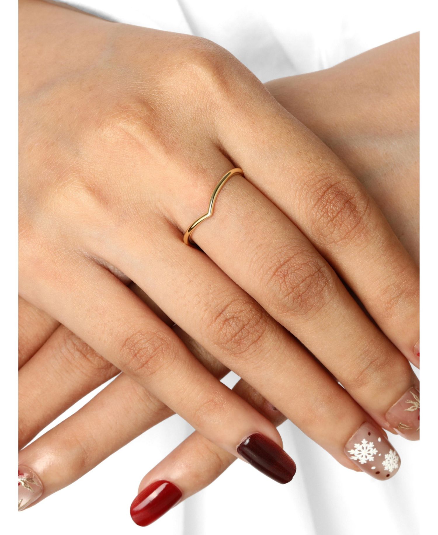 Chevron Ring in 14K Gold