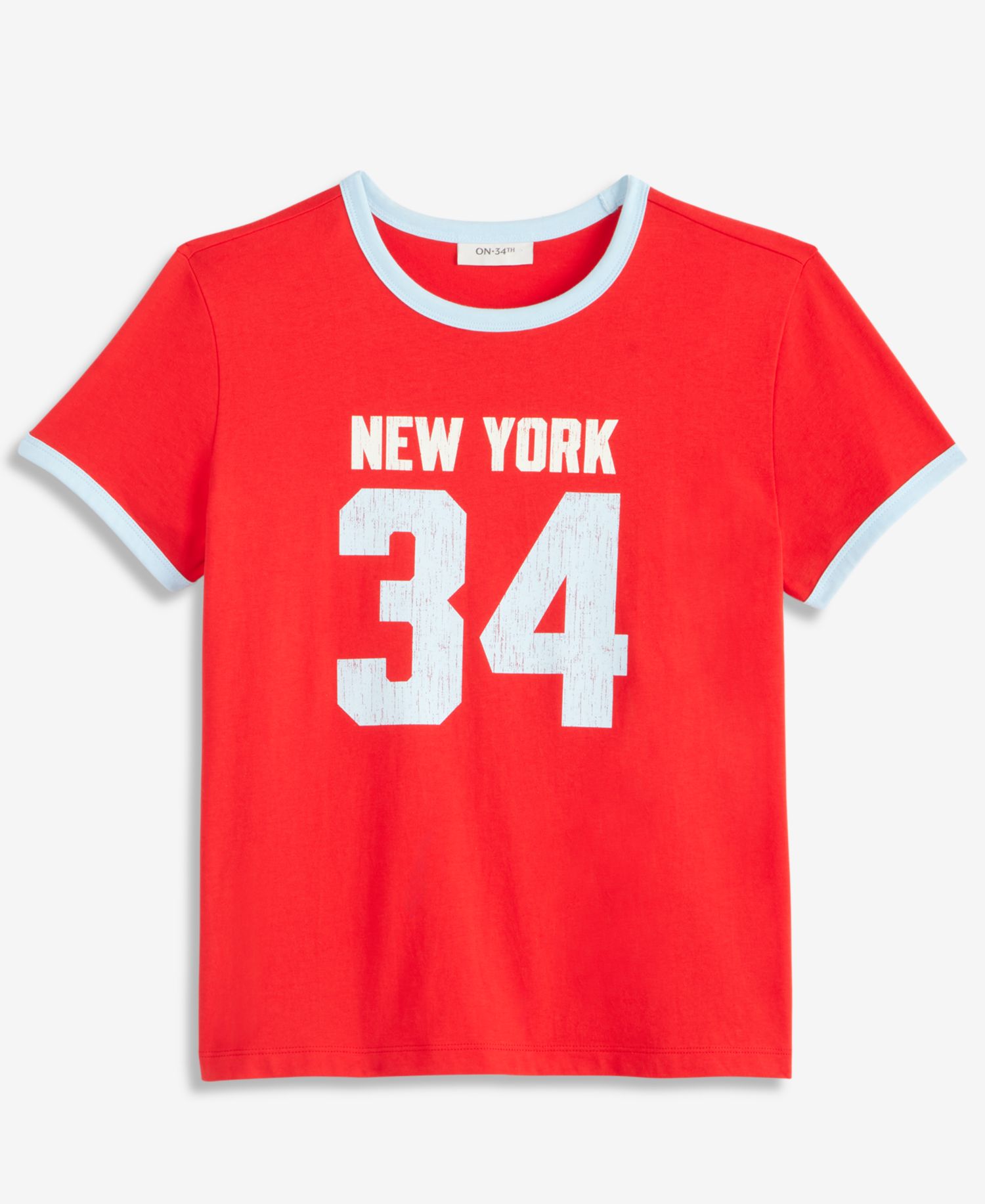 Women's Sporty Graphic Ringer T-Shirt