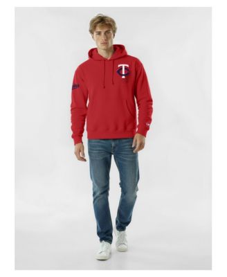 Men's Red Minnesota Twins Reverse Weave Chenille Hoodie