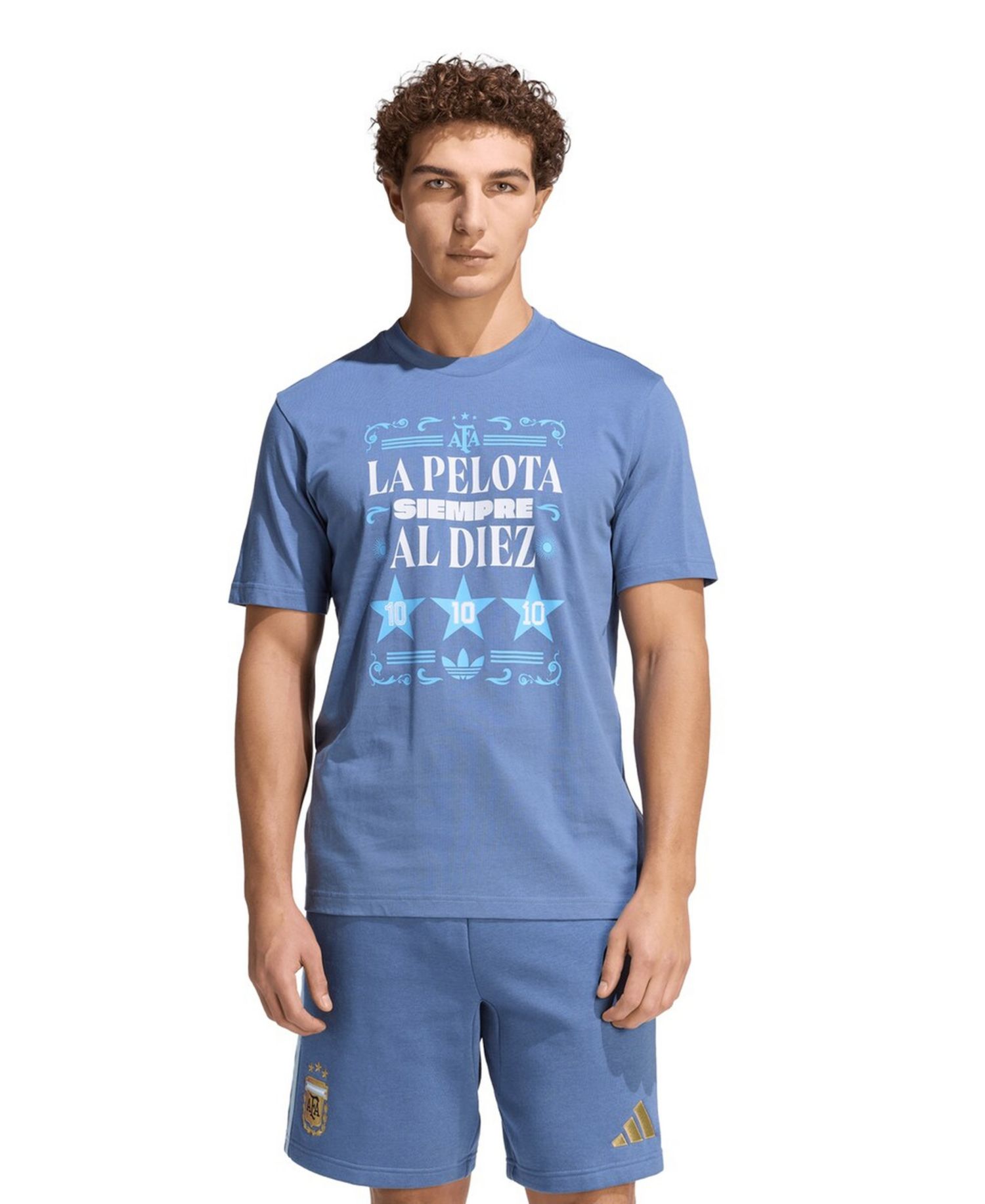Men's Blue Argentina National Team FIFA x World Cup 2022 Winners Amply T-Shirt