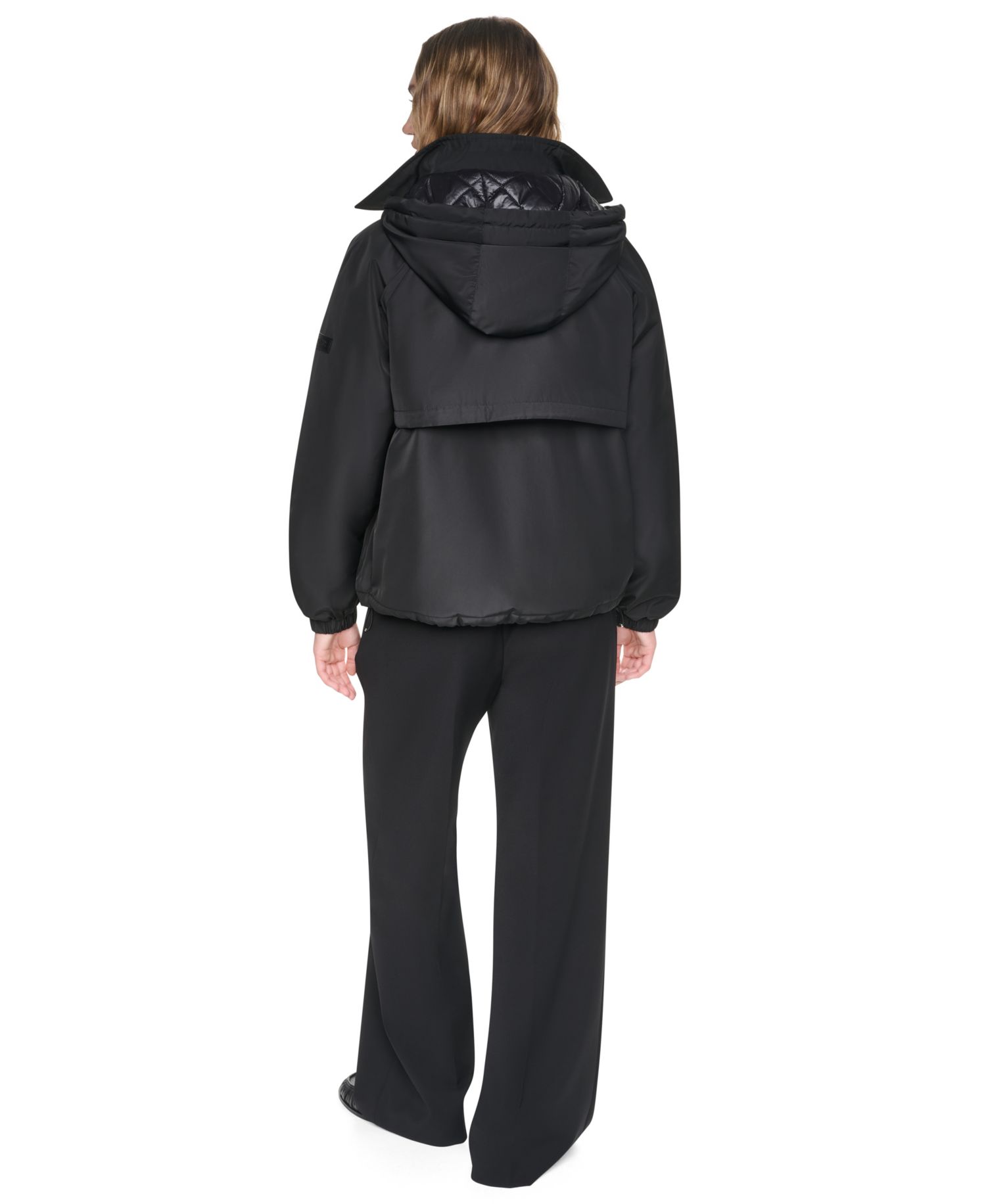 Women's Hooded Bubble Hem Rain jacket
