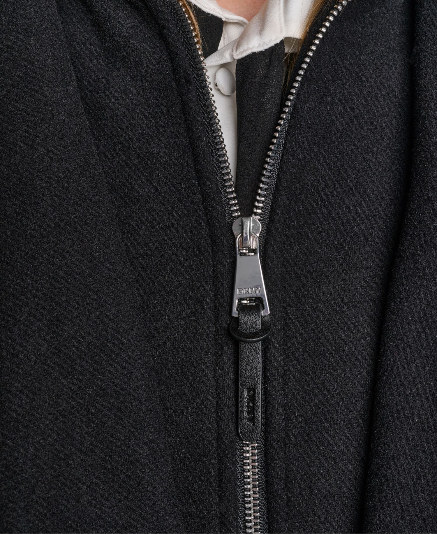 Women's Faux-Leather Trimmed Asymmetrical Wrap Coat