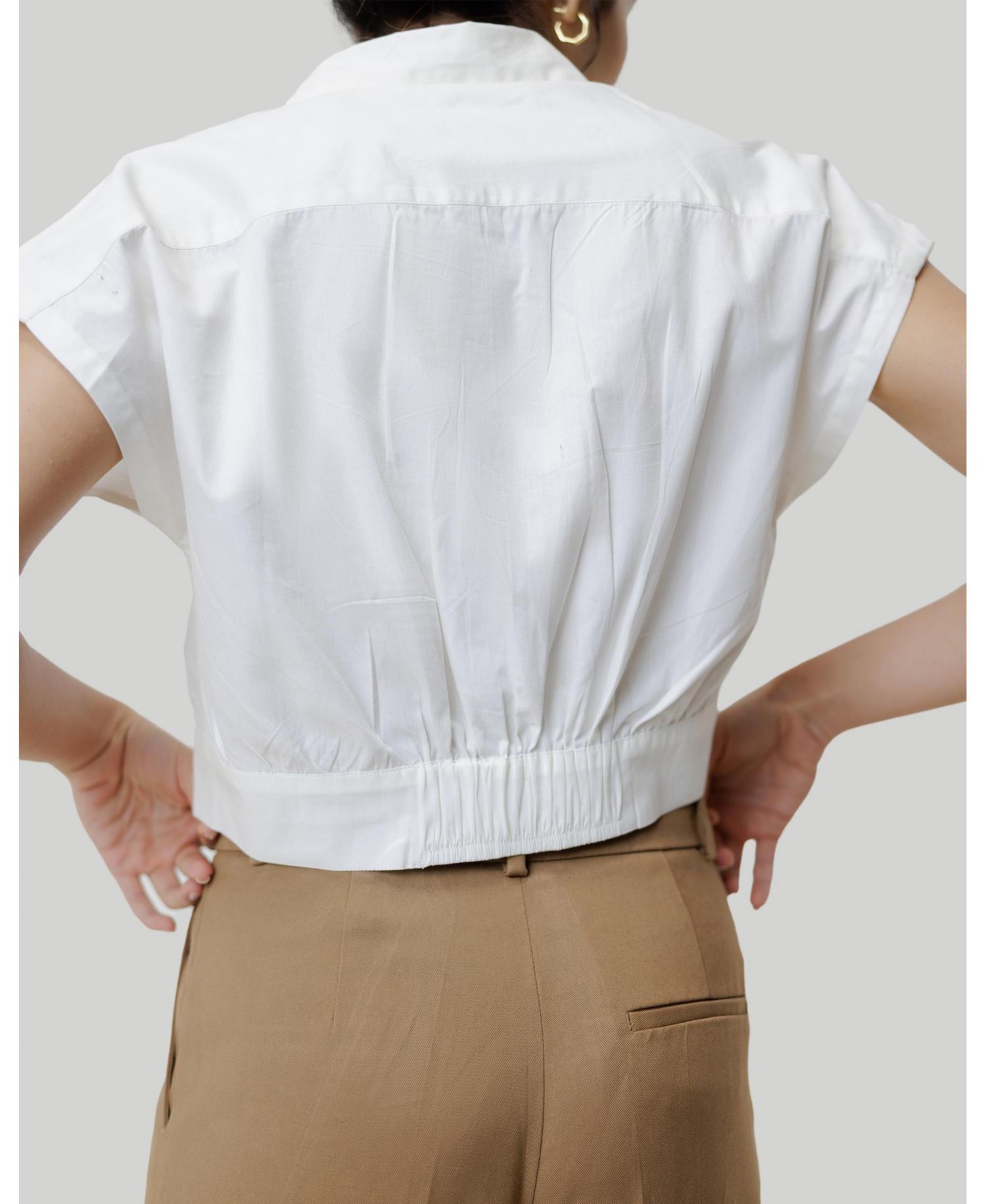 Women's Oversized Crop Shirt
