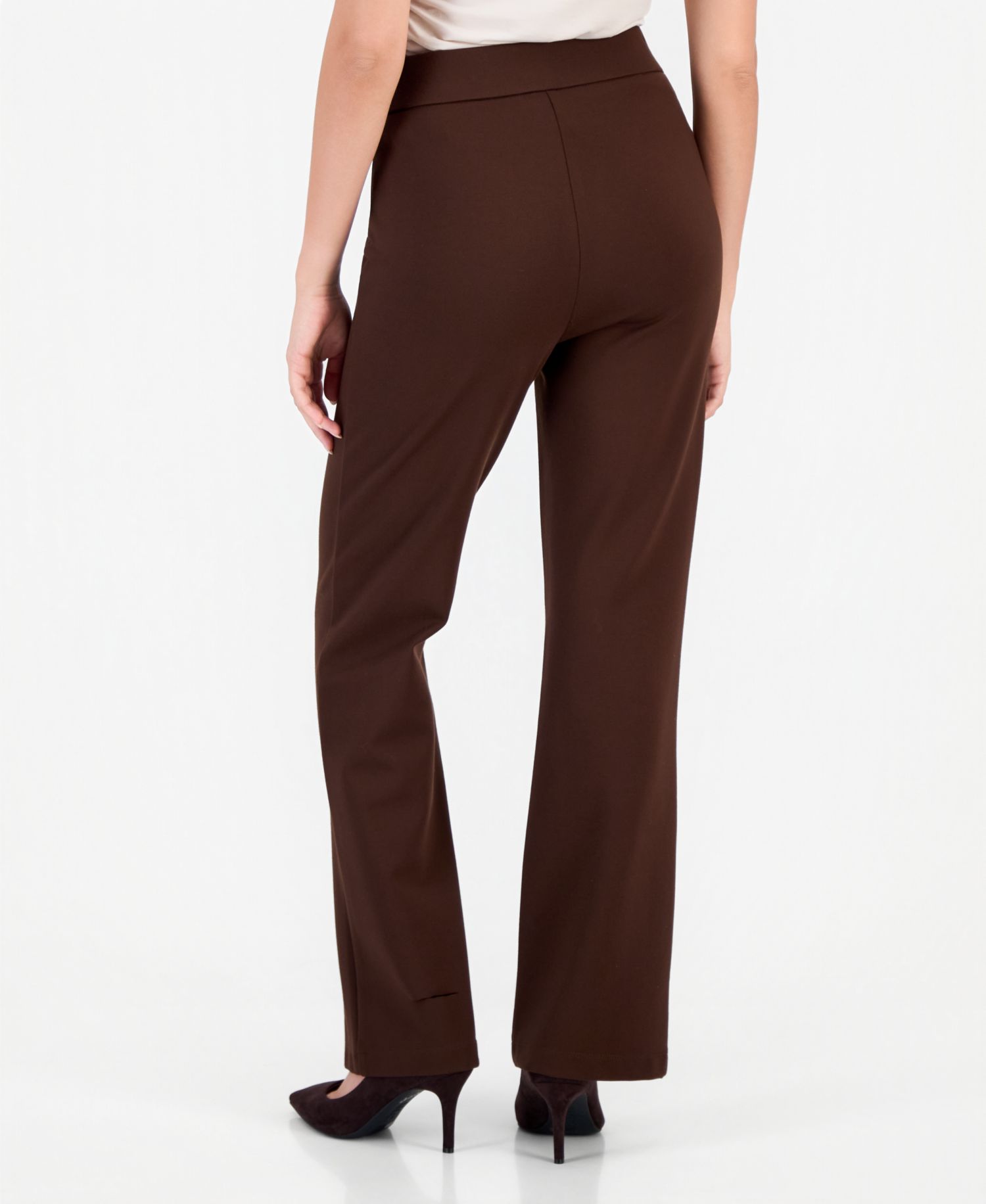Petite High-Rise Bootcut Pull-On Pants