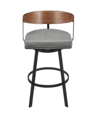 Lacey 30" Faux Leather Swivel Bar Stool