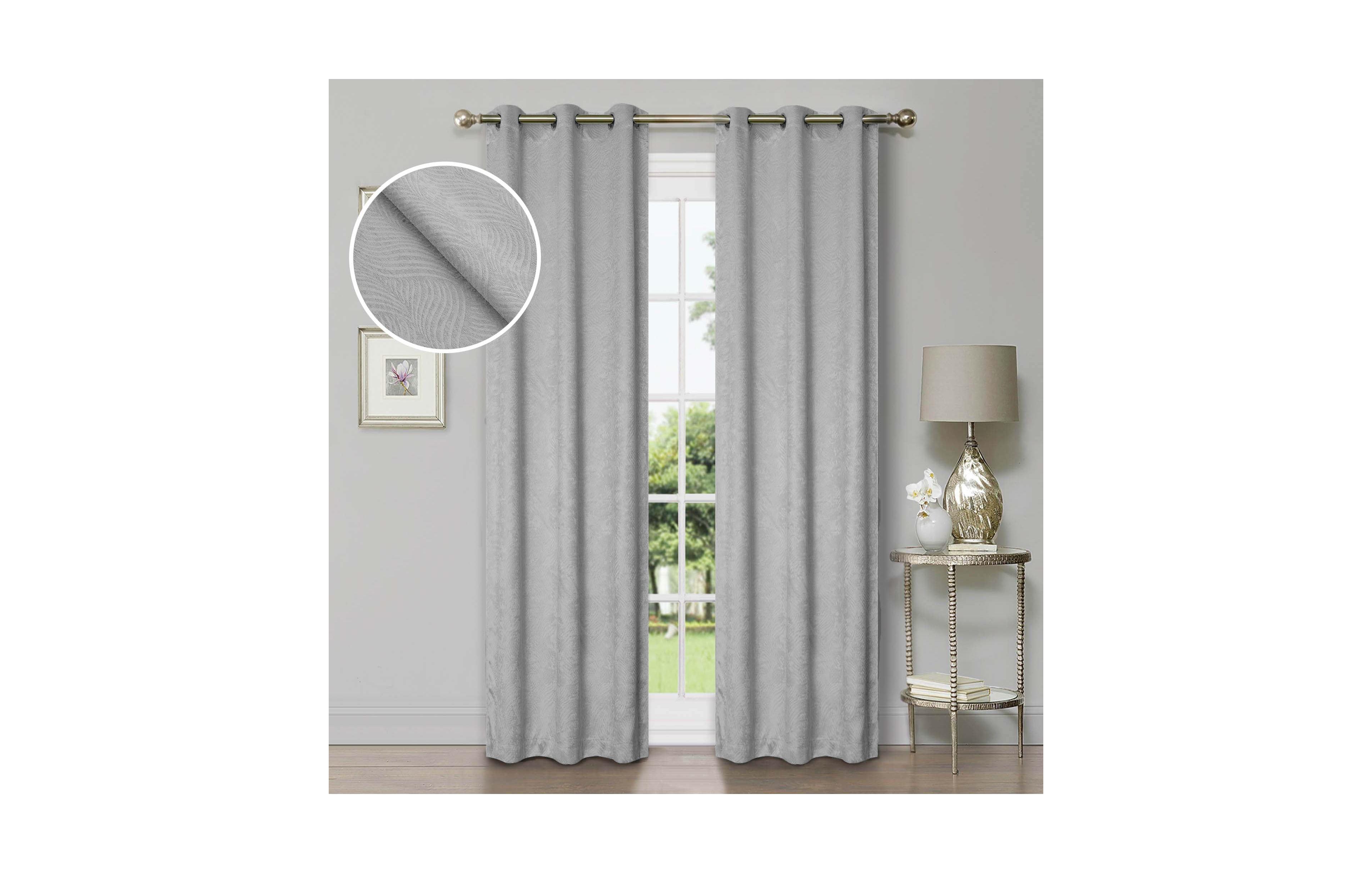 Superior Wave Geometric Washable Room Darkening Blackout Curtains