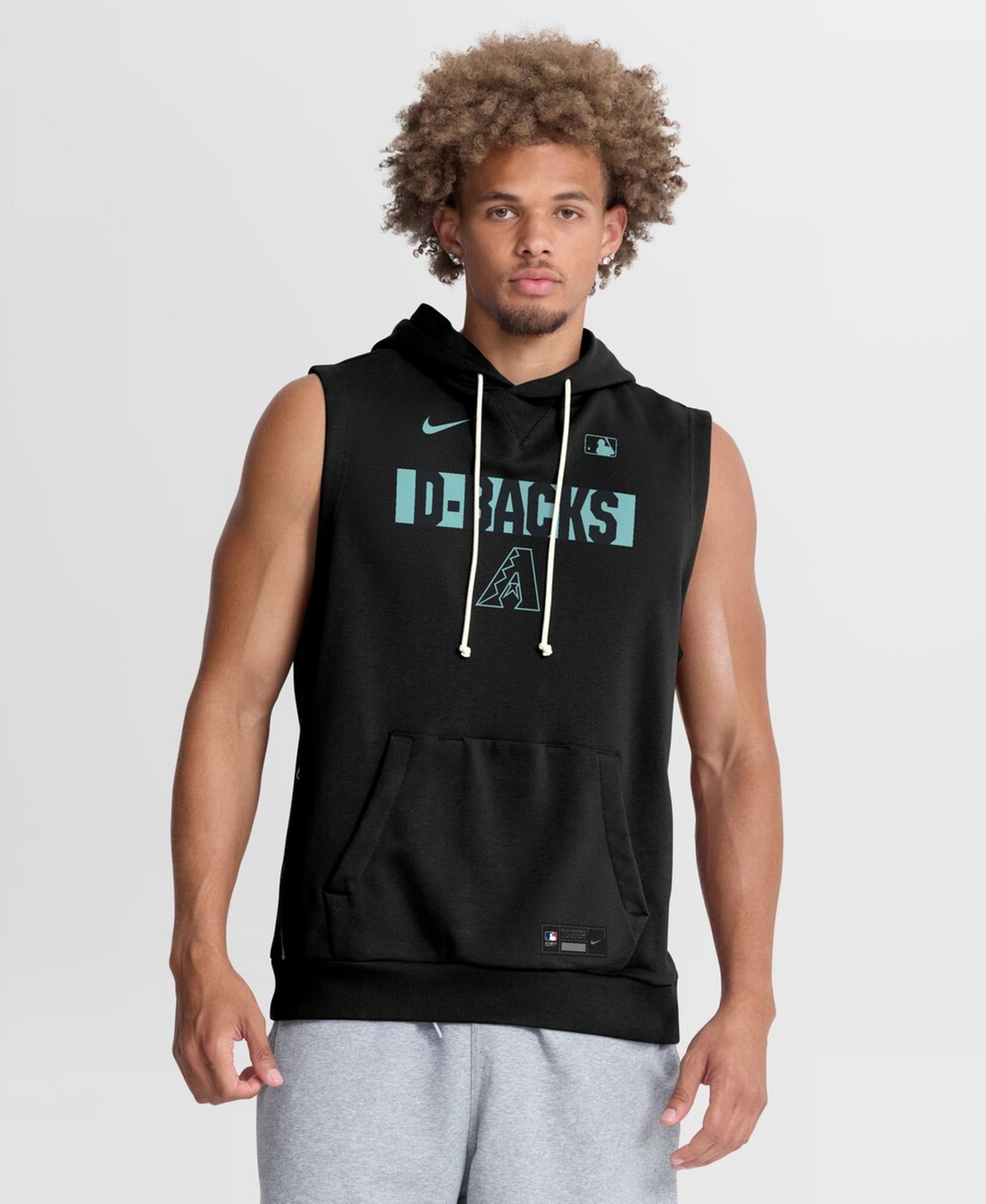Men's Black Arizona Diamondbacks Authentic Collection Standard Issue Dri-FIT Sleeveless Hoodie