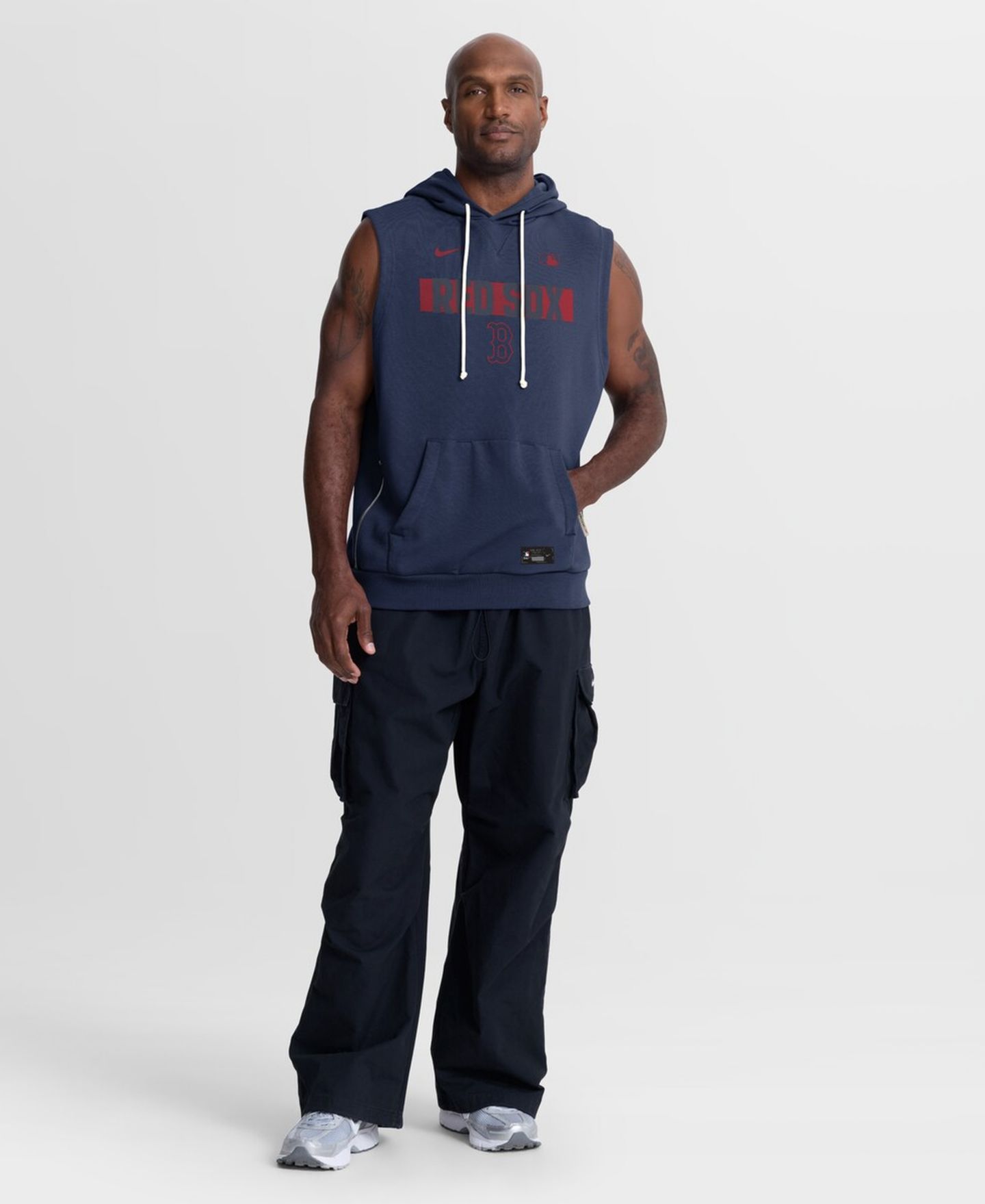 Мужское худи Nike Navy Boston Red Sox Authentic Collection Standard Issue Dri-FIT Sleeveless — фото 3