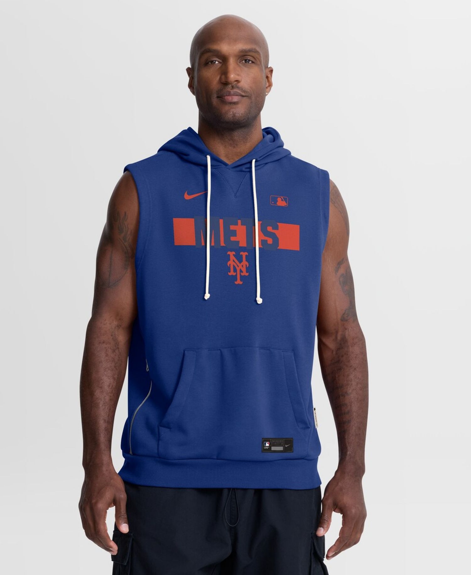 Men's Royal New York Mets Authentic Collection Standard Issue Dri-FIT Sleeveless Hoodie