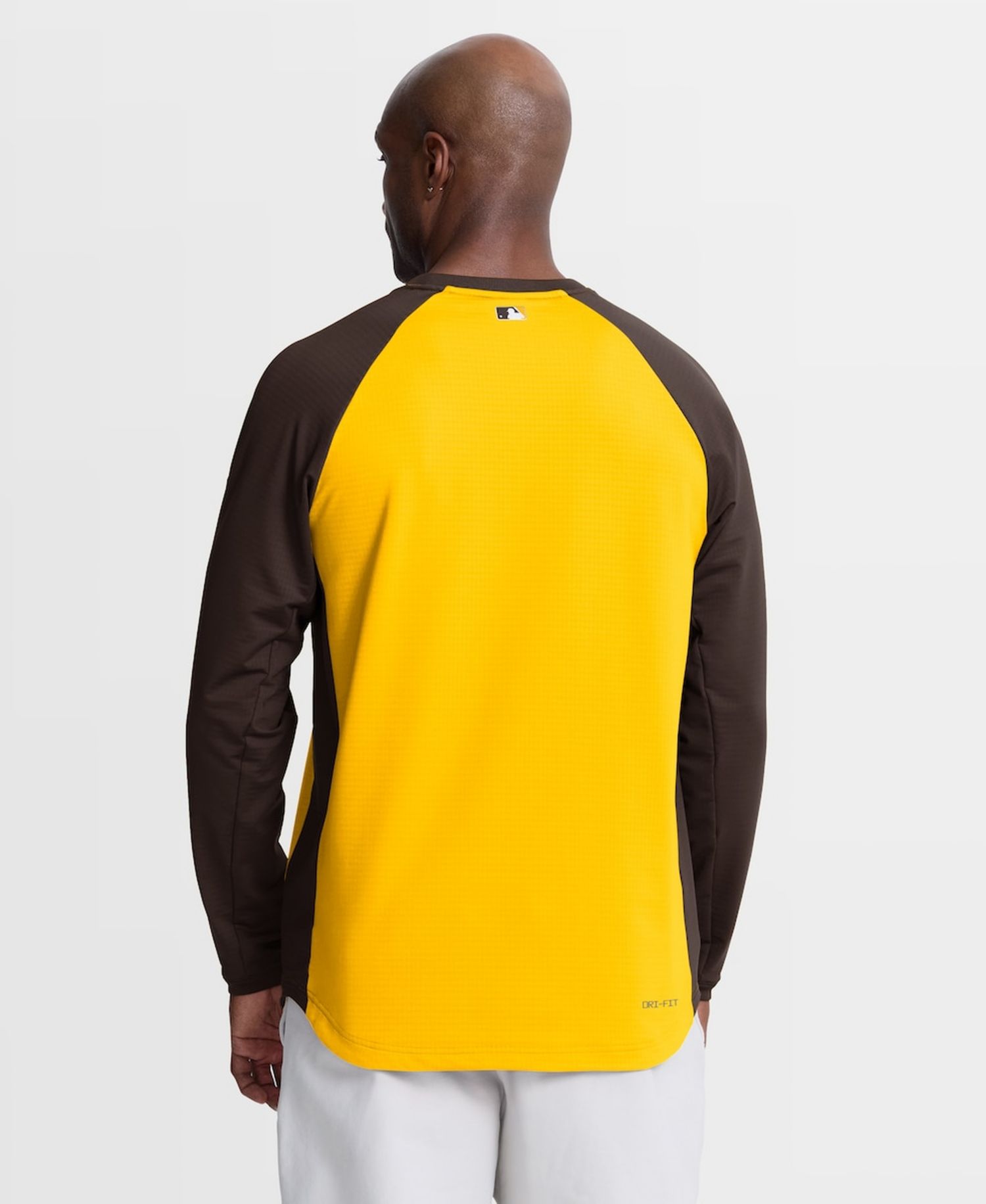 Men's Gold San Diego Padres Authentic Collection Raglan Dri-FIT Sweatshirt