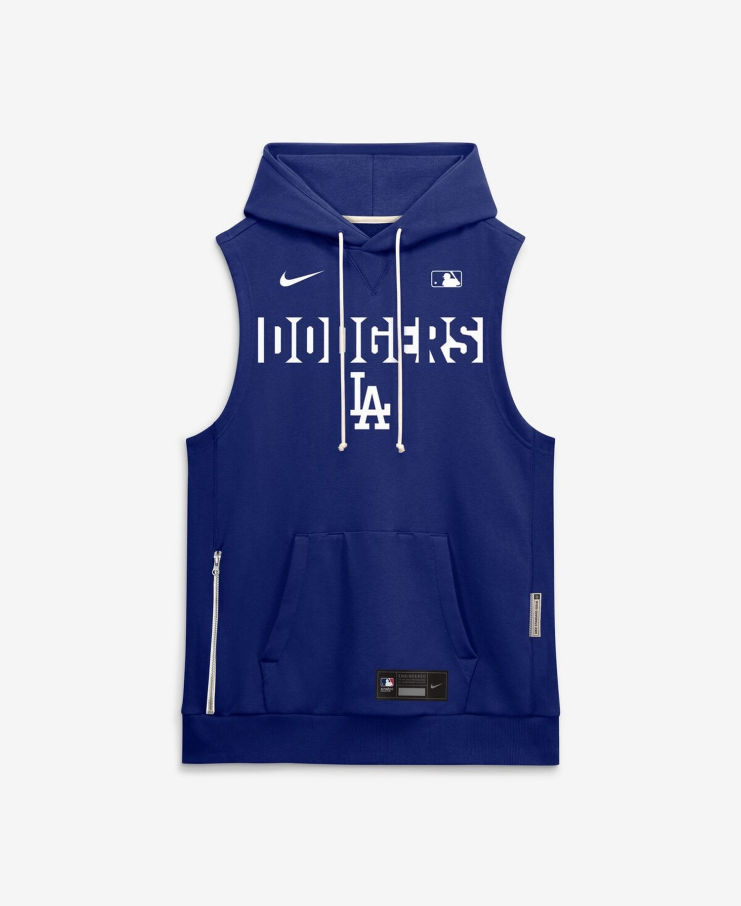 Men's Royal Los Angeles Dodgers Authentic Collection Standard Issue Dri-FIT Sleeveless Hoodie