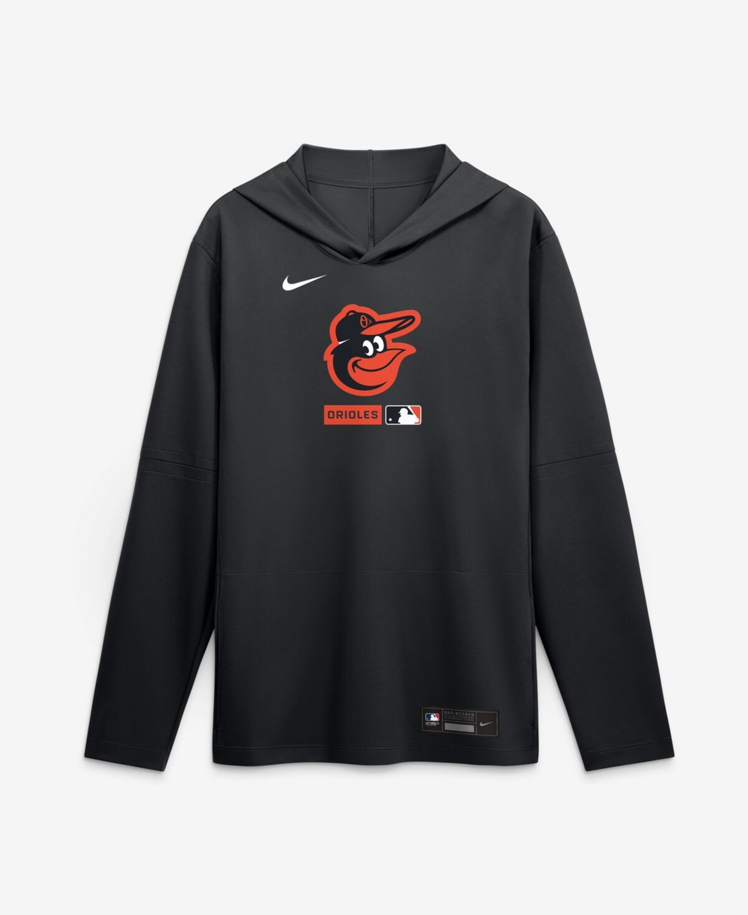 Men's Black Baltimore Orioles Authentic Collection Dri-FIT Long Sleeve Hoodie