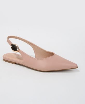 Women's Reed Slingback Flats with Gold-Tone Accent
