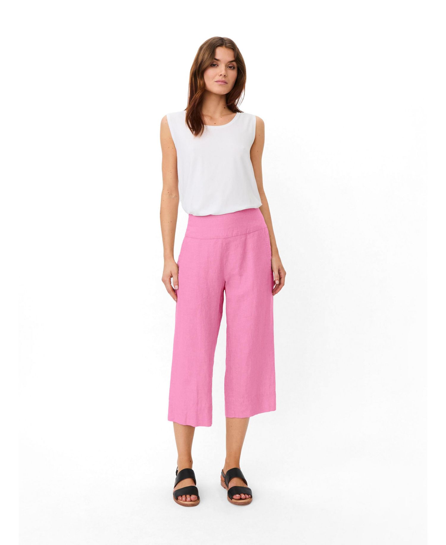 Women's Mapallas Linen Cropped Trousers