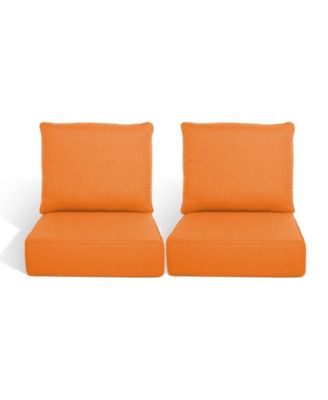 24"x 22" Outdoor Deep Seat Cushion Set, 6-inch Thicken Waterproof Patio Furniture Cushions with Removable Cover, 2 Sets