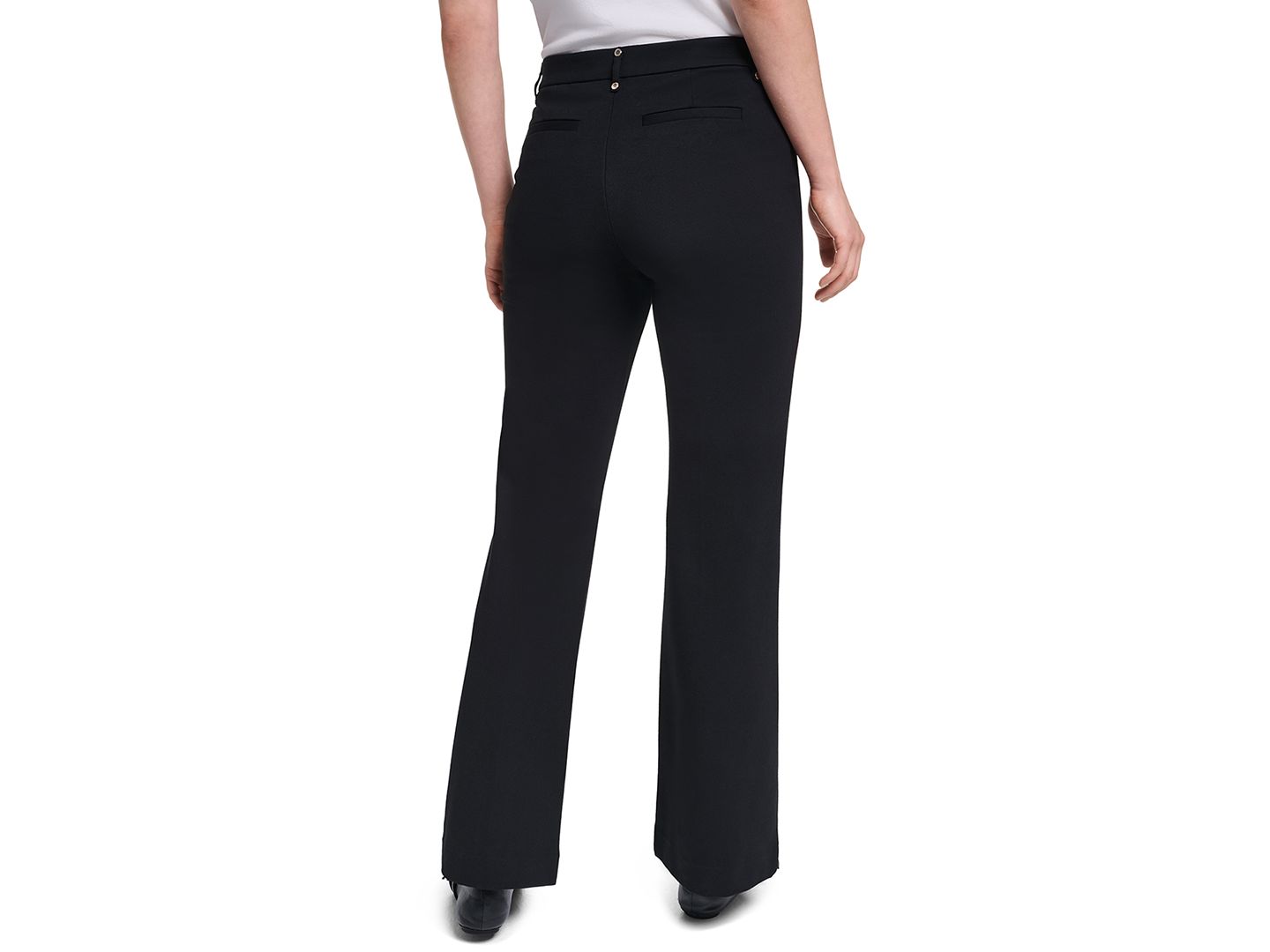 Женские брюки KARL LAGERFELD PARIS Petite Silky Pull-On, цвет: Чёрный — фото 5