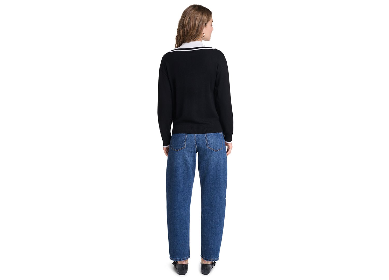 Petite Twofer Collared Sweater