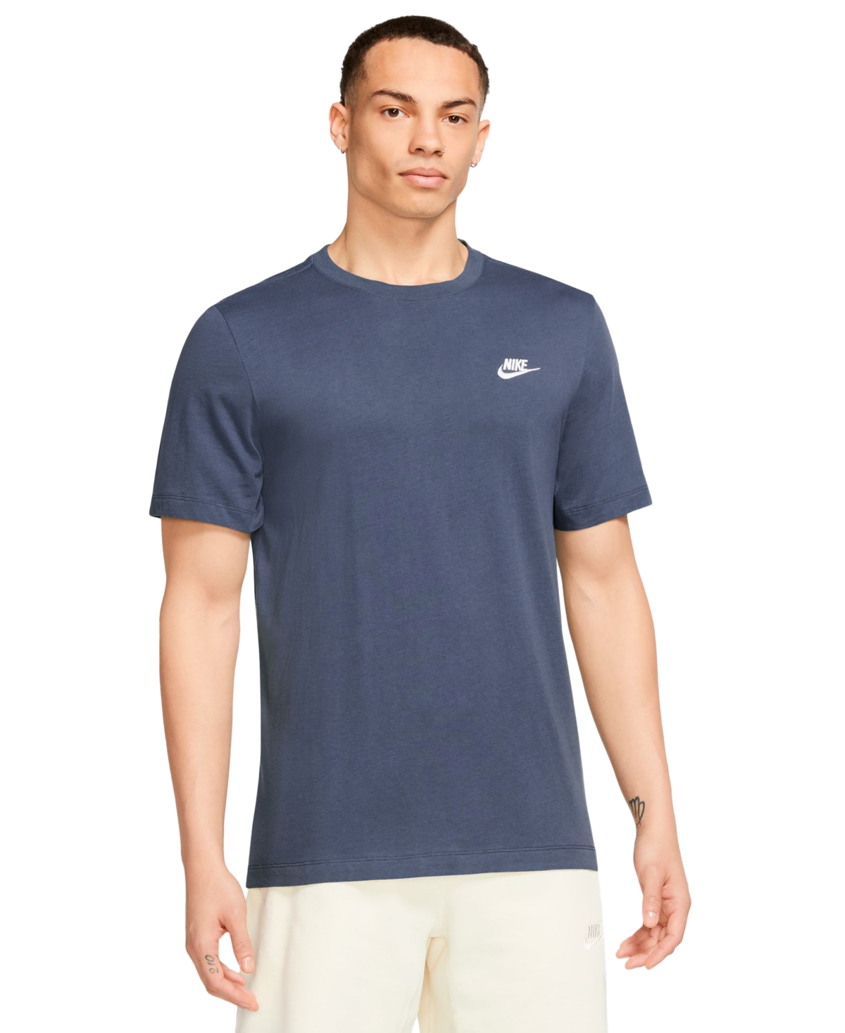 Nike Men's Sportswear Club Short Sleeve T-Shirt - Diffused Blue/White