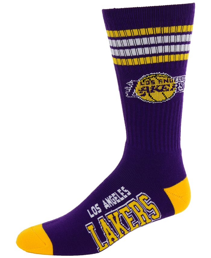 For Bare Feet - Los Angeles Lakers 4 Stripe Deuce Crew 504 Sock