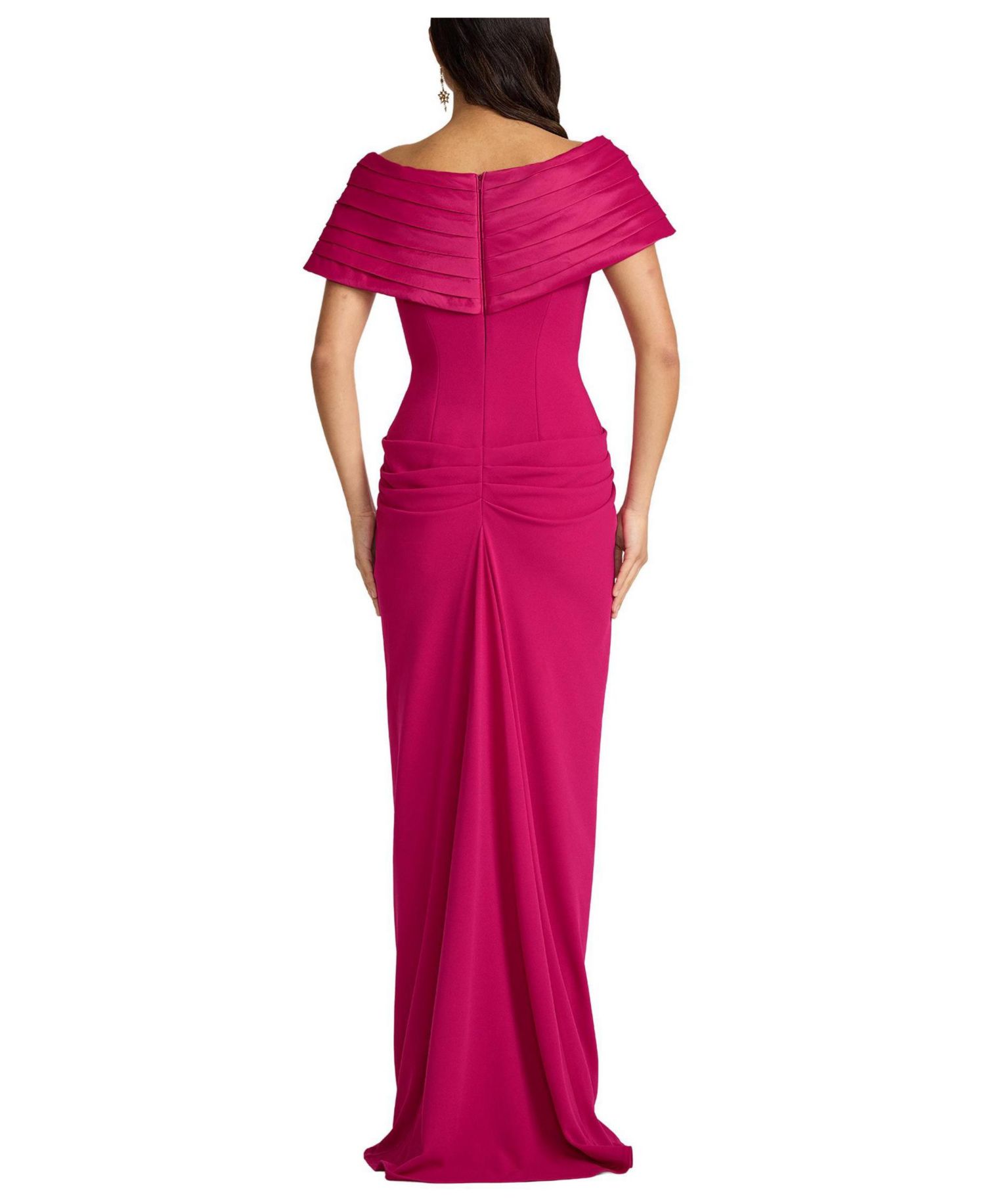 Women's Seraphine Pleated Portrait Collar Gown