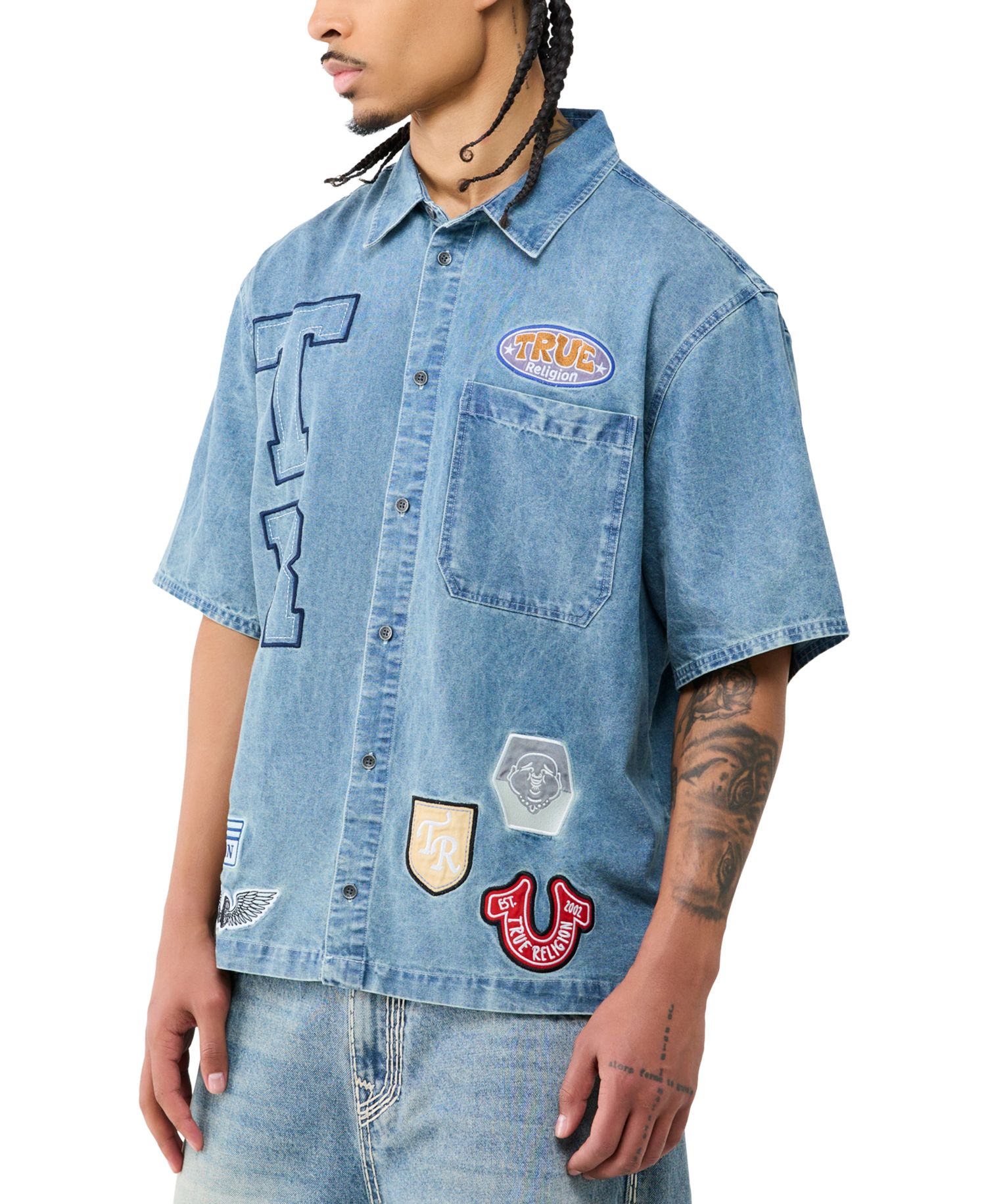 Men's Denim True Patchwork Shirt