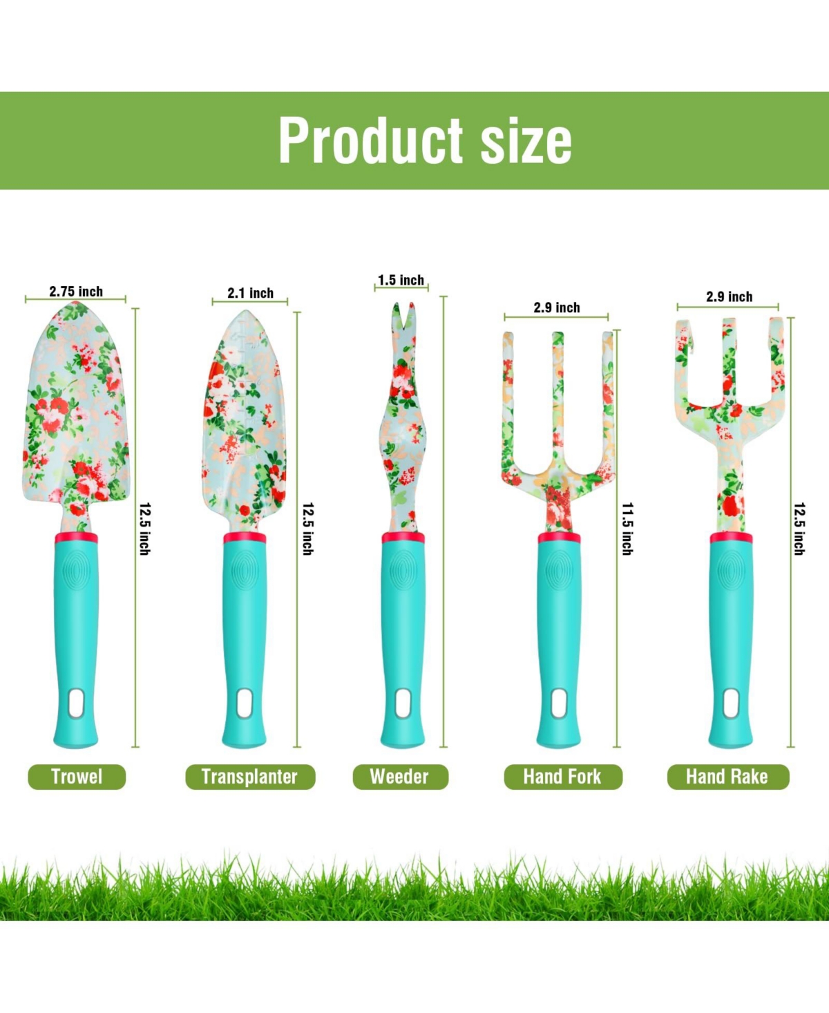 Xdovet Garden Tools Set Trowel Rake Weeder Pruner Tote Apron Gloves Kneeler