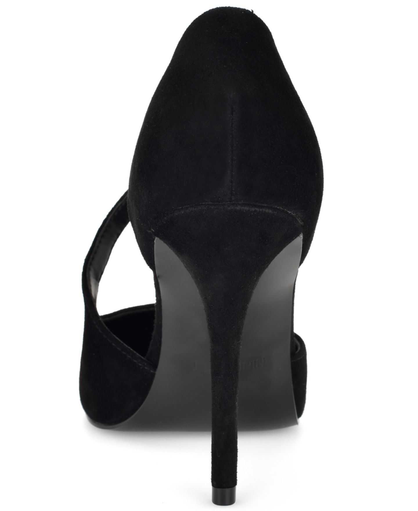 Женские туфли Nine West Candela Asymetrical Strap Dress Pumps, цвет: Чёрный замшевый — фото 3