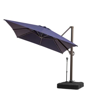 Outdoor Patio 10X13Feet Aluminum Cantilever Umbrella with Rod Wheel Base