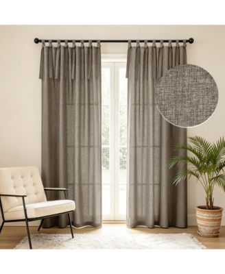 Garrett Textured Tie Knots Curtains Pair