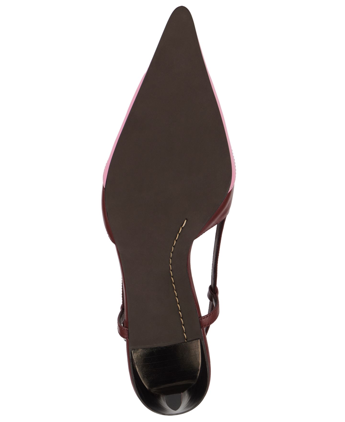Женские туфли Jeffrey Campbell Booshky Cap-Toe Slingback Pumps, цвет: Винный / Розовый комбинированный — фото 5