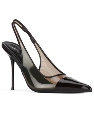 Women's Pucker Vinyl Slingback Pumps