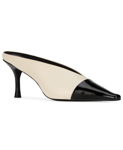 Женские сабо Jeffrey Campbell Investor Pointed Toe Dress Mules, цвет: Слоновая кость / Чёрный