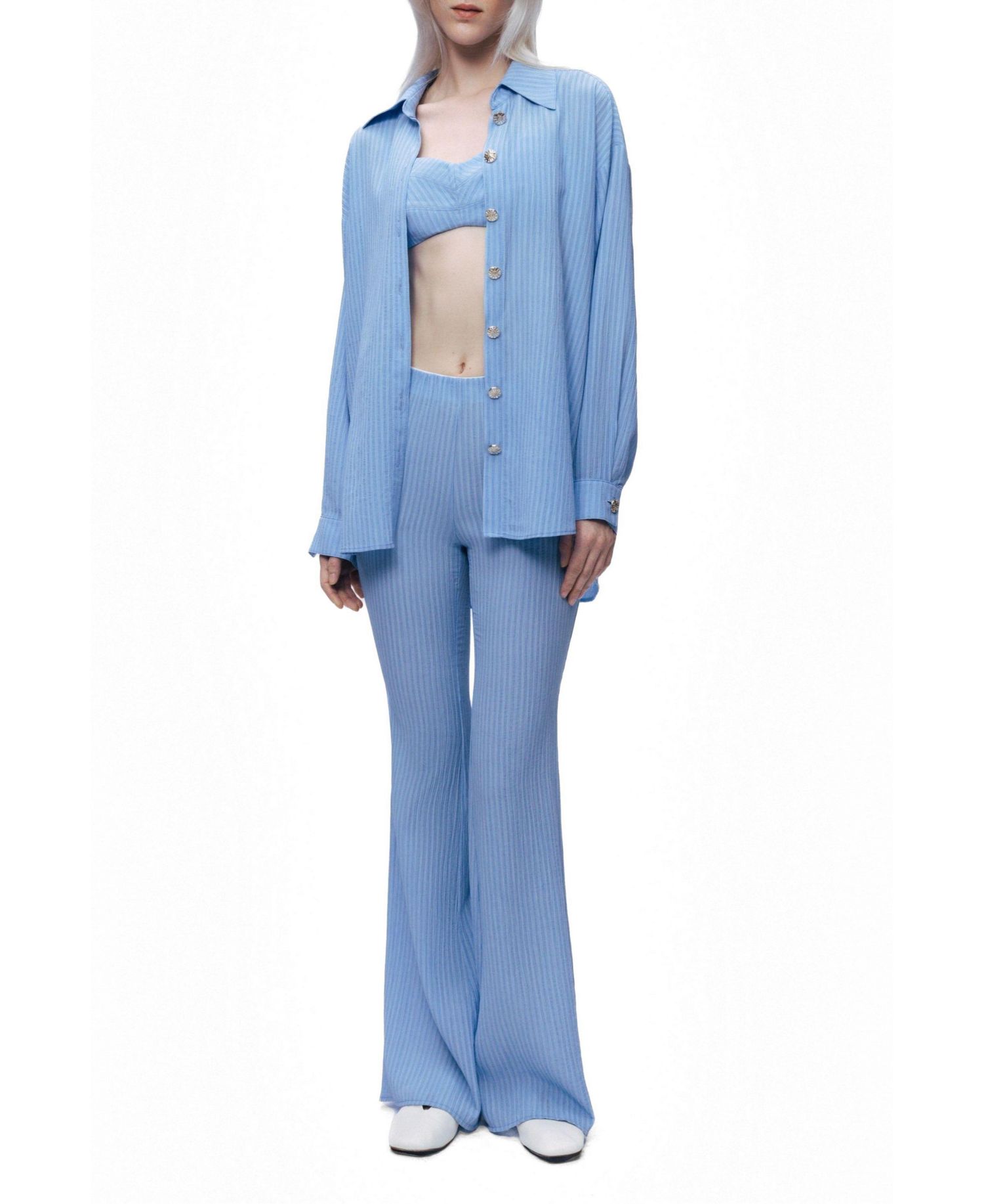 Women's High-Waist Flare Trousers
