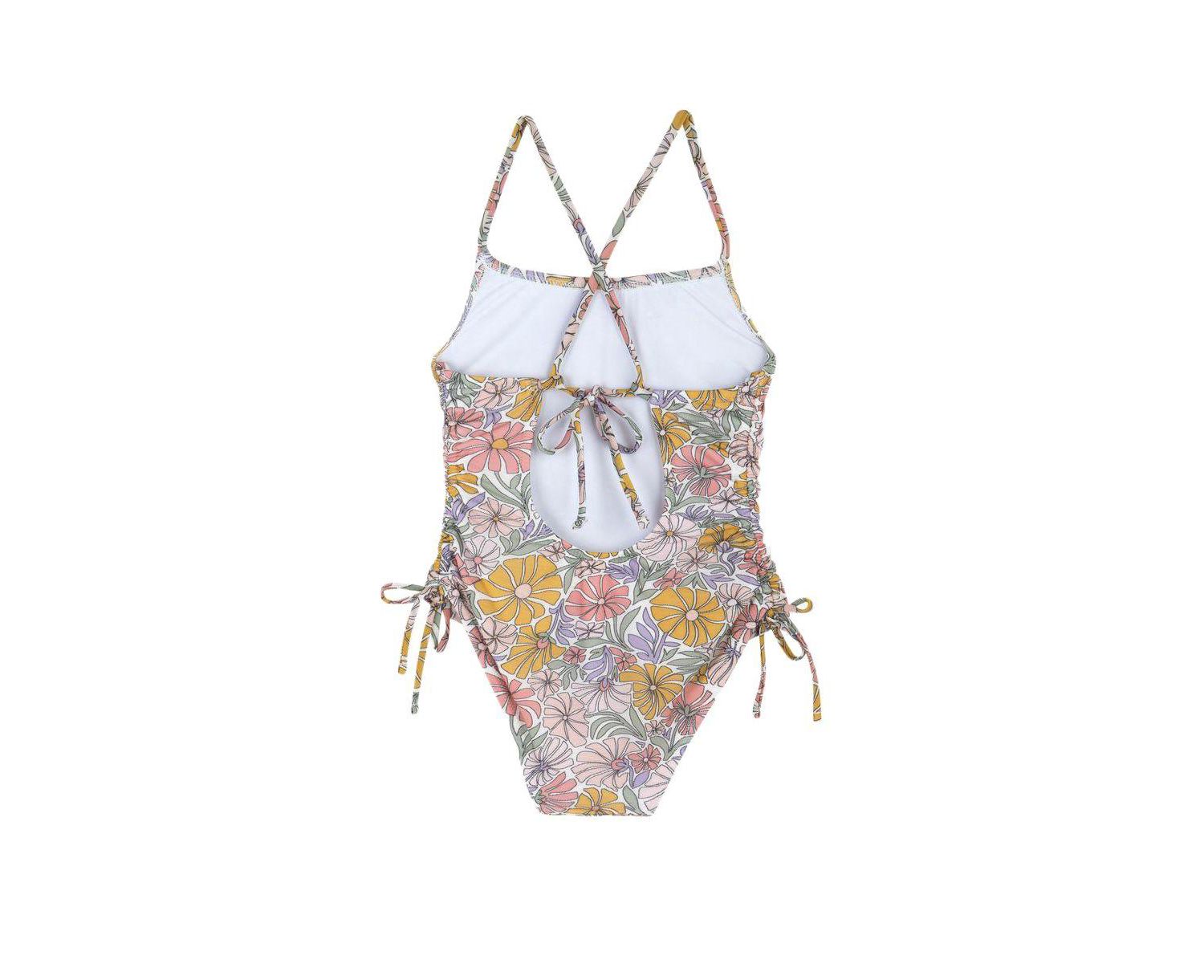 Child Girls Soft Bloom Criss Cross Back Adjustable One Piece