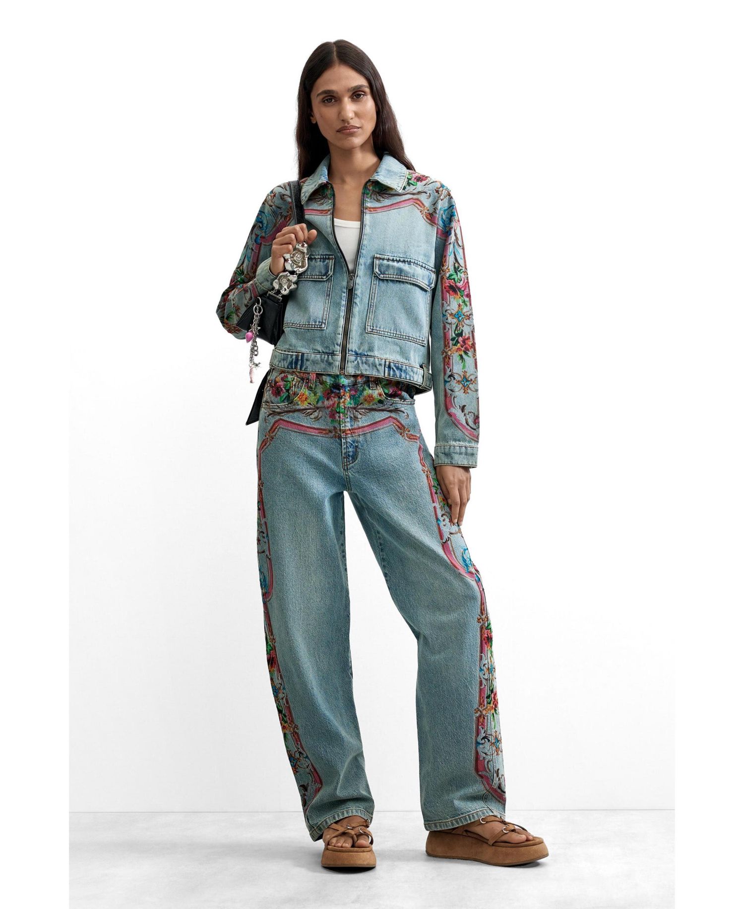 Women's Embroidered denim jacket cotton