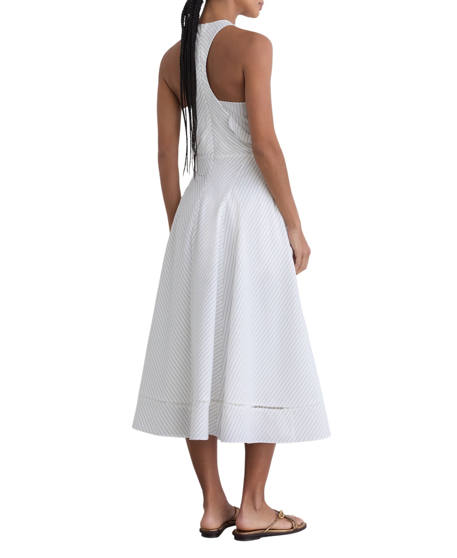 Women's Ilse Ruffle Striped Midi Dress