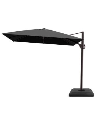 Outdoor Patio 9X11Feet Aluminum Cantilever Umbrella with Umbrella Base