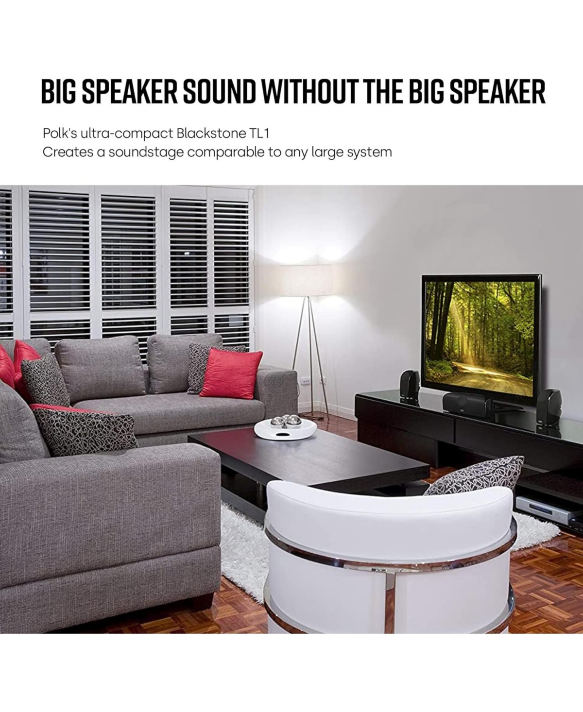 Polk Audio TL1 Satellite Speaker, Black