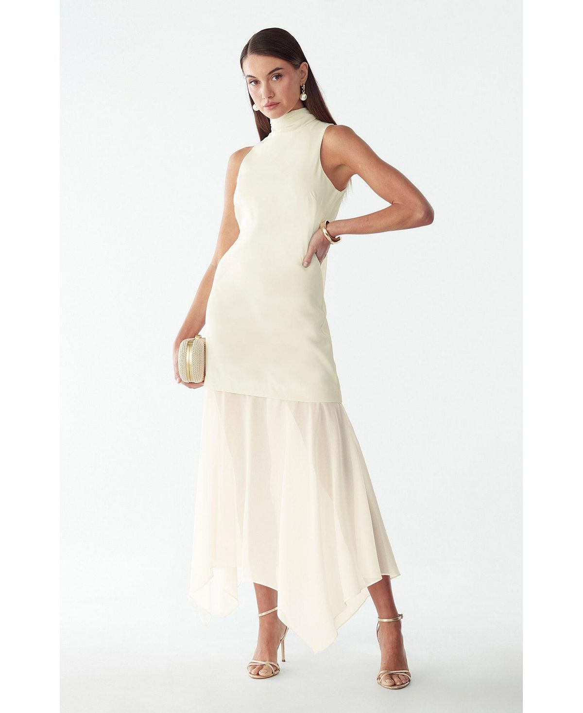ST MRLO Women's Oro Midi Dress view 2 — MAYCSS fashion products