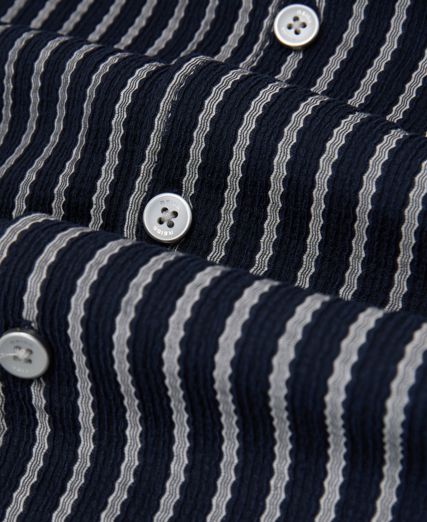 Men's Griff Textured Stripe Cuban Shirt
