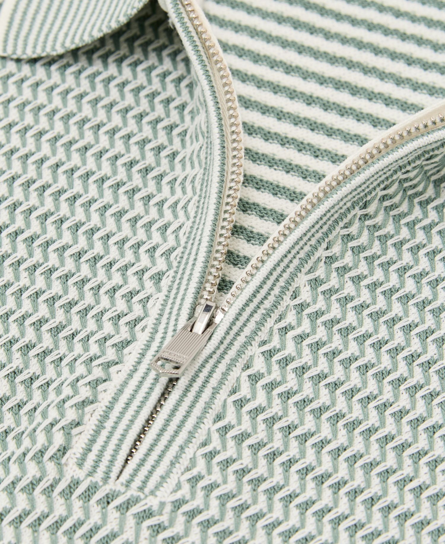 Men's Brink Half Zip Textured Polo Shirt