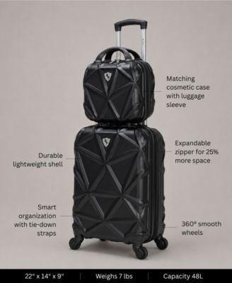 AMKA Gem 2-Pc. Carry-On Hardside Cosmetic Luggage Set - Macy's