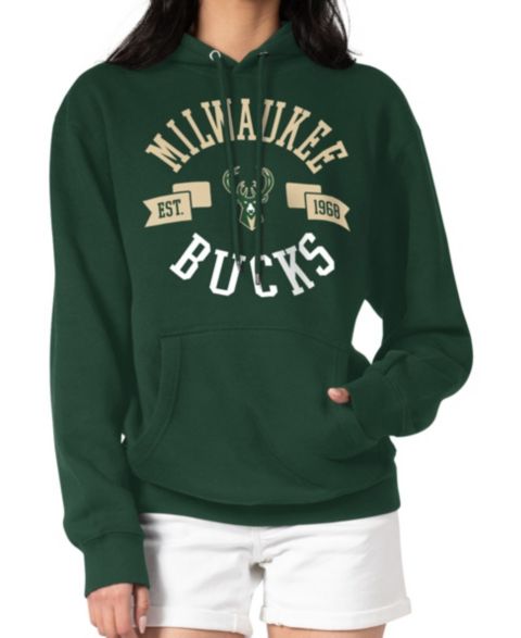 Женское худи G-III 4Her by Carl Banks Green Milwaukee Bucks City Pullover