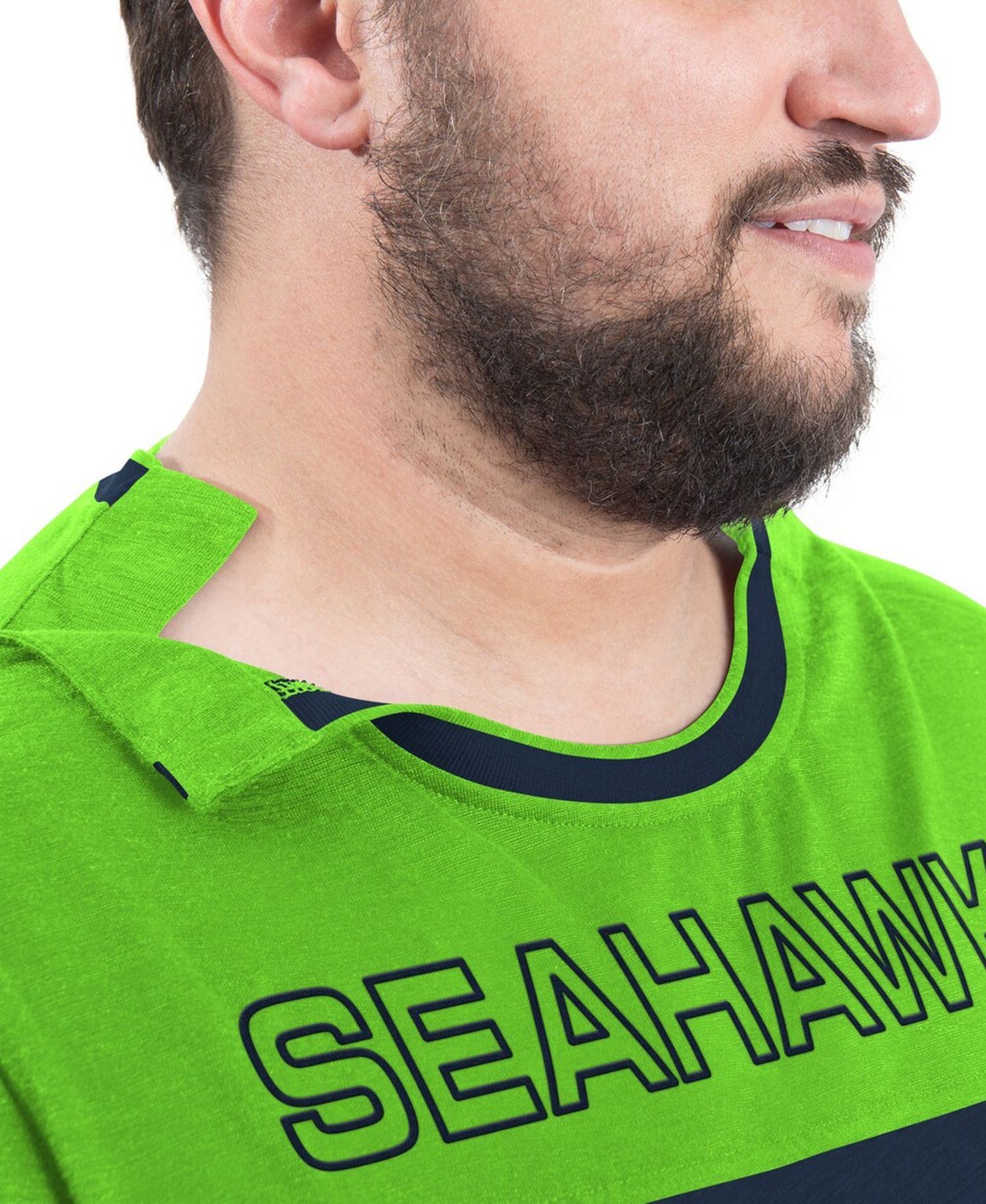 Men's College Navy/Neon Green Seattle Seahawks Adaptive Outlast Long Sleeve T-Shirt
