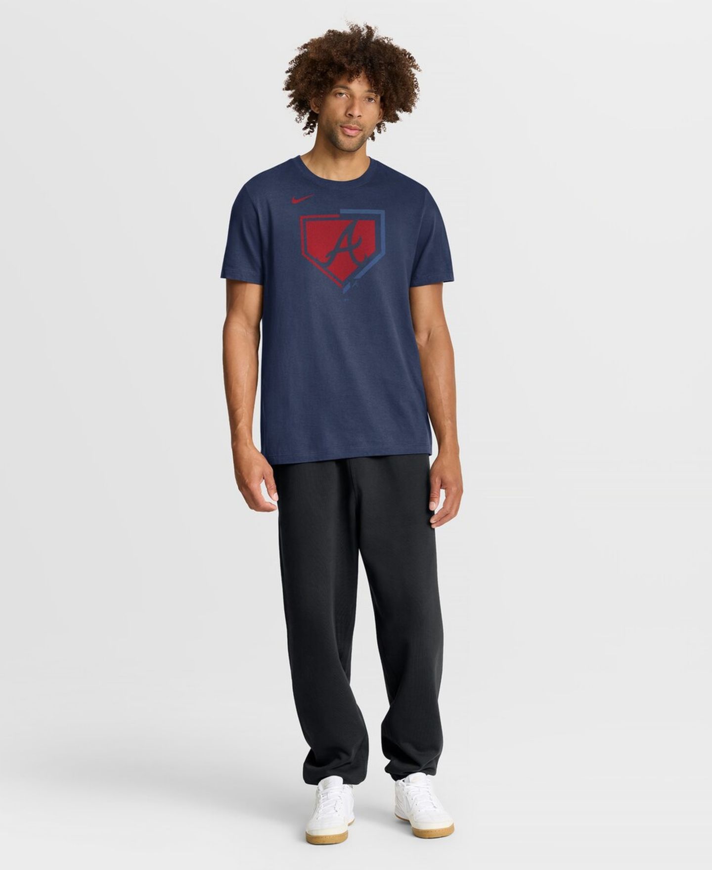 Мужская футболка Nike Navy Atlanta Braves Icon — фото 4