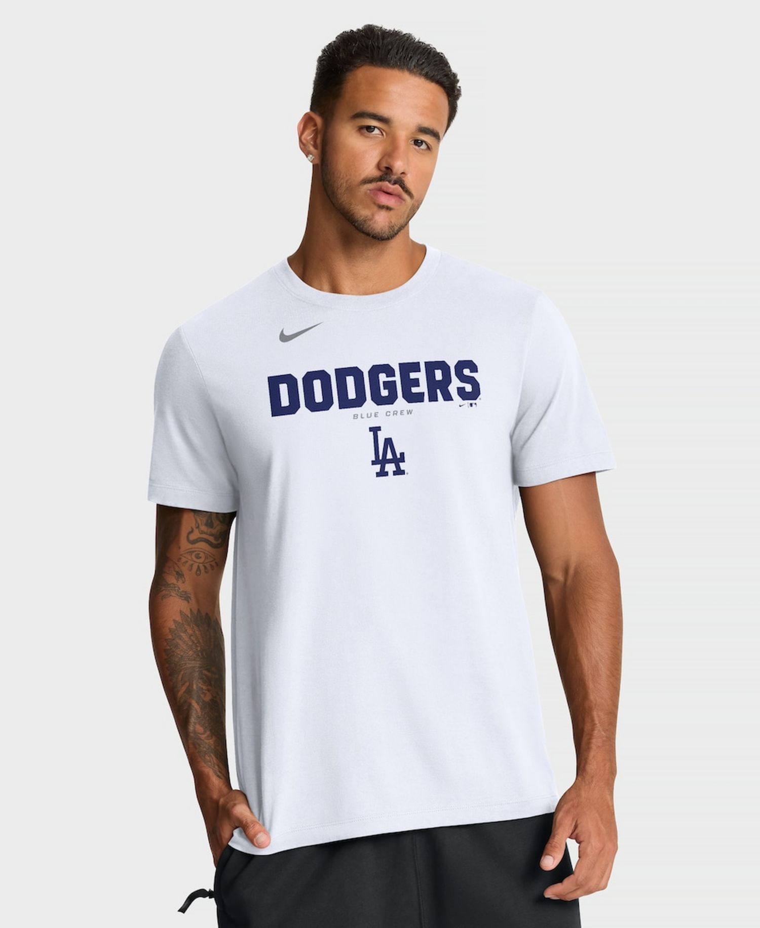 Men's White Los Angeles Dodgers Bold Team Name T-Shirt