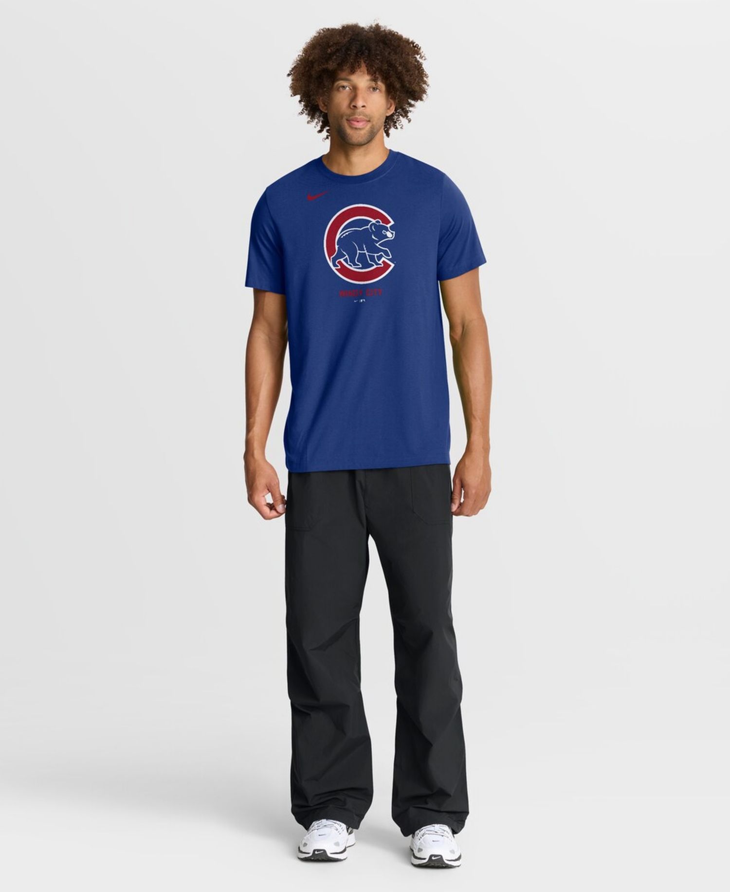 Men's Royal Chicago Cubs Tri-Blend Logo T-Shirt